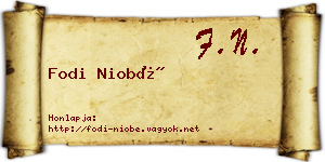 Fodi Niobé névjegykártya